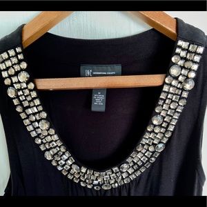 INC black beaded sleeveless top